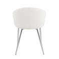 thumbnail image 4 of LumiSource Claire Chairs, White/Chrome, Set Of 2 Chairs, 4 of 8