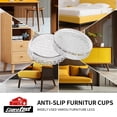 thumbnail image 2 of Ezprotekt 1.6 inch Clear Non Slip Furniture Pads for Hardwoods Floors, 16 Pcs Non Skid Round Rubber Furniture Coasters Cups Floor Protectors for Sofa Bed Couch Chair Desk, Prevent Scratches, 2 of 7