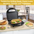 MONXOOK Panini Maker, 750W Sandwiches Maker, Double Sided NonStick