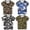 Blue, variant on PAFNAFHF Kids T Shirts Short Sleeve Camouflage Print Military Style For Toddler Boys And Girls Summer Wear Kids Tops Blue