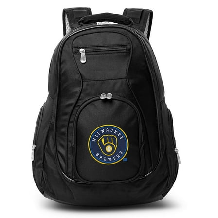 MOJO Black Milwaukee Brewers 19'' Laptop Travel Backpack
