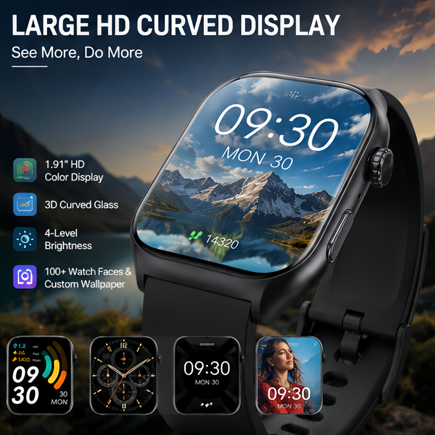 Memoria Smart Watch with Bluetooth Calling, 1.95" HD Screen photo 8