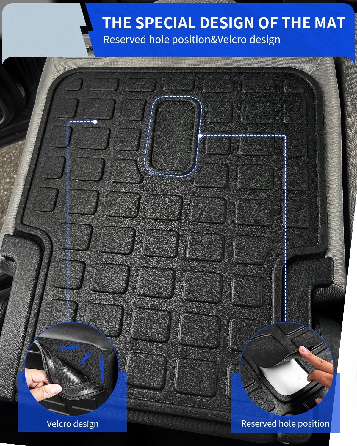 Back Seat Cover Protector for 2023 2024 2025 2026 Honda Pilot 7&8 Seats Back Seat Cover Kick Mats Trunk Mat Cargo Mat Cargo Liner Pilot Accessories (The 2nd Row Backrest Mats)