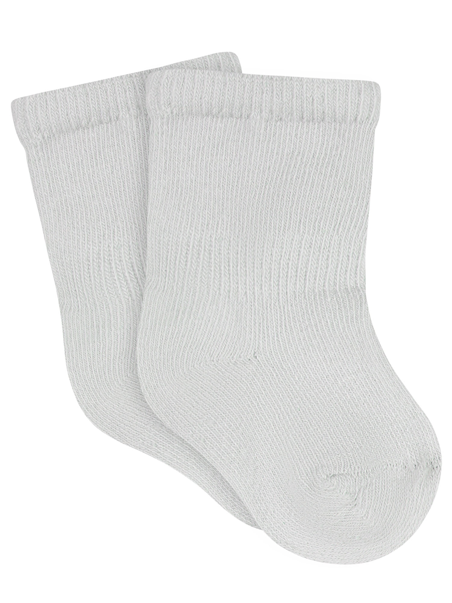 Gerber Baby Neutral Wiggle Proof Jersey Crew Socks, 4-Pack, Sizes 0/6 Months - 6/12 Months