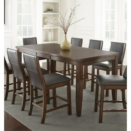 extendable espresso xander counter steve dining silver height table