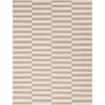 thumbnail image 1 of Unique Loom Tapis Classique Rayé Extérieur 9' x 12' Rectangle Brun Clair/ivoire, 1 of 2