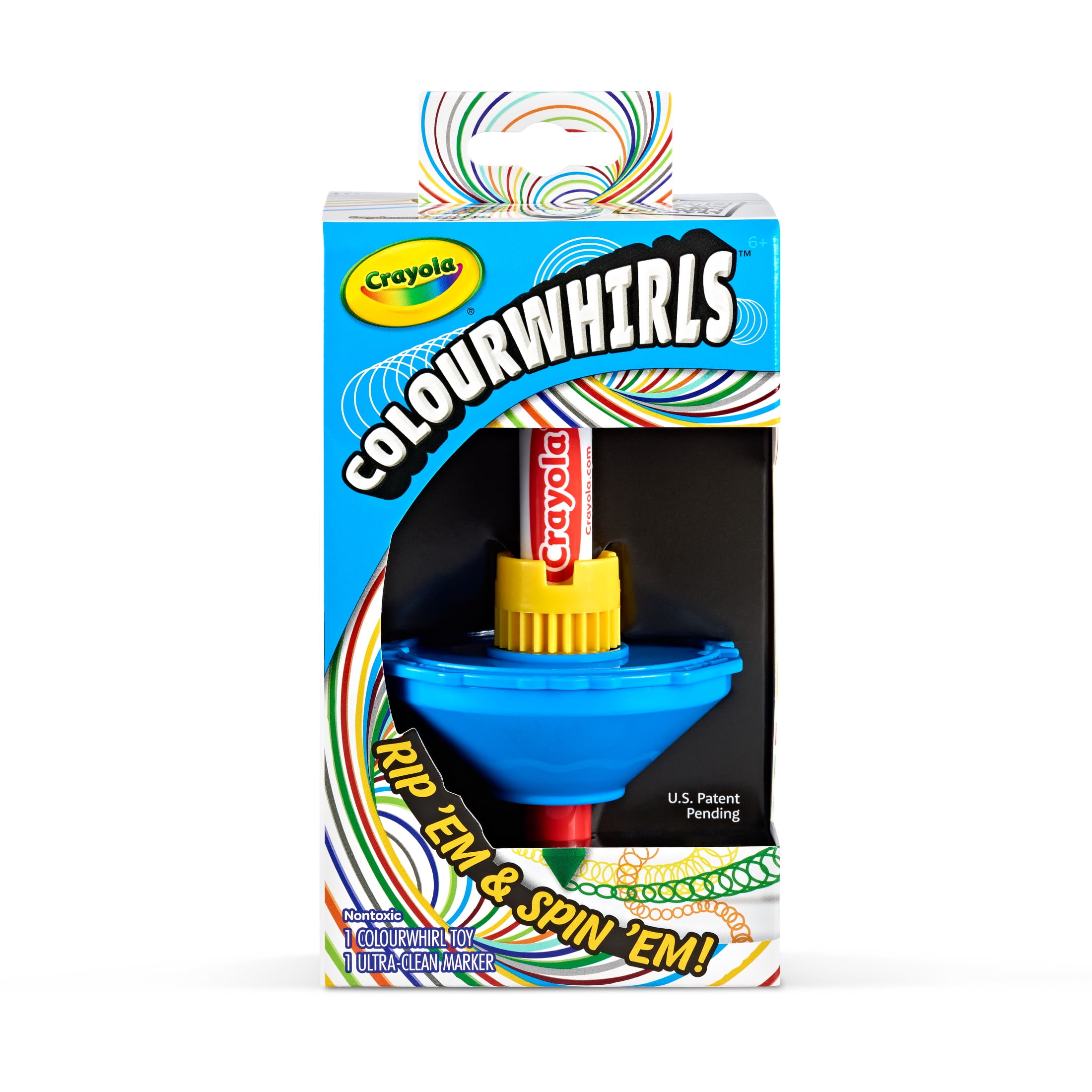 Crayola Colourwhirls Spin Art Toy with Washable Marker, 3 Ct