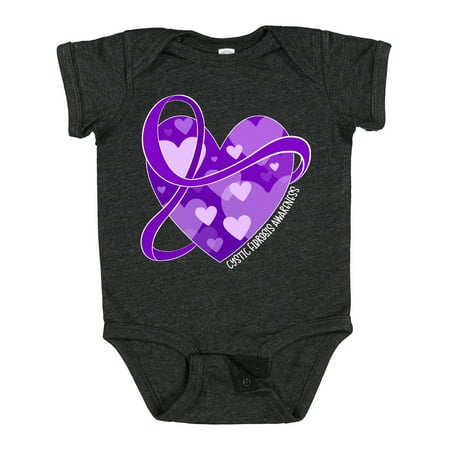 

Inktastic Cystic Fibrosis Awareness- Purple Ribbon Around Heart Gift Baby Boy or Baby Girl Bodysuit