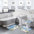 thumbnail image 6 of Summer Vacation Bathroom Rugs Set Watercolor Beach Chair Grass Non Slip Absorbent Soft Bath Mats 3 Piece Set with Bathroom Rug, U-Shaped Floor Mat, Toilet Seat Cover Large Size, 6 of 9
