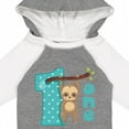 thumbnail image 4 of Inktastic Baby Sloth 1st Birthday Boys or Girls Long Sleeve Baby Bodysuit, 4 of 5
