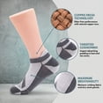 thumbnail image 3 of JQ Copper Infused Low Cut Socks 6-Pack — Arch Support, Anti-Odor & Cushioned for Training & Workouts White, 3 of 8