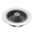 thumbnail image 2 of Colador De Desagüe Para Fregadero De Cocina, Atrapapelos De Metal, Suministros De Repuesto, Juego De Tapón De Fregadero C Conjunto C, 2 of 7