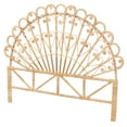 thumbnail image 2 of bali & pari Rasima Modern Bohemian Natural Brown Rattan Queen Size Standalone Headboard, 2 of 7