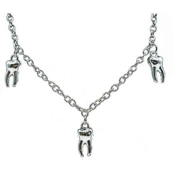 Man-Repeller Teeth Necklace in Silver
