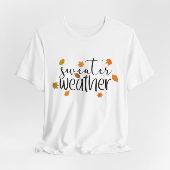Womens Autumn Leaves Graphic Tee Fall T Shirt Tops Breathable Short Sleeve Round Neck White S-5XL