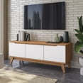 thumbnail image 1 of Mueble TV 55" Kappesberg 136cm con 3 Puertas Canela/Blanco, 1 of 10