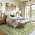 thumbnail image 2 of Area Rug x for Living Room Bedroom Dining Room Washable Rugs Vintage Distressed Print Carpet UltraThin Chenille Low Pile Lightweight Rug with Non Slip Backing Sepia, 2 of 7