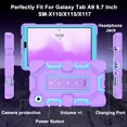thumbnail image 4 of Funda CCMAO para Samsung Galaxy Tab A9 8.7 2023 púrpura+verde, 4 of 7