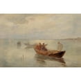 thumbnail image 2 of Joseph Wopfner 24x17 Black Ornate Framed Double Matted Museum Art Print Titled: Exit of the Fischer (1886), 2 of 5
