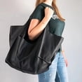 thumbnail image 2 of Bolso grande de moda y minimalista con piel suave y bolso de compras de gran capacidad para mujer, bolso grande de mano con un solo hombro, 2 of 5