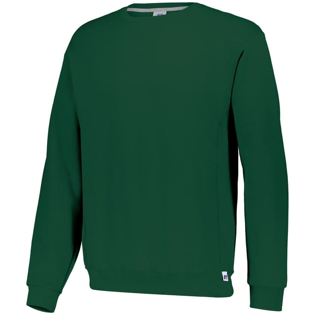 Russell Athletic Dri Power Chandail en Molleton à Col Rond, TG, Vert Foncé