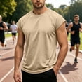 thumbnail image 7 of Mens Summer Shirts Cap Sleeve Crew Neck Workout T Shirts Casual Loose Fit Gym Tees, M, 7 of 7
