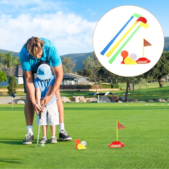 WRITWAA Kids Plastic Golf Toy Set for Toddlers - Indoor and Outdoor Sports Play Activity Kit