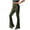 Army Green, variant on Owordtank Womens Ribbed Flared Pants Solid Color Casual Long Bell Bottom Pants Coffee L