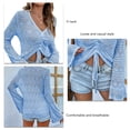 thumbnail image 3 of Tops De Punto Para Mujer, Tops De Punto De Manga Larga, Informales, Ahuecados, Transpirables Para La Oficina, Para Dama, Para Ir De Compras ANGGREK Otros, 3 of 8