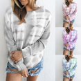thumbnail image 4 of Rose red Mujeres Tallas grandes Otoño Manga larga para camisetas Cuello redondo Degradado Tie-dye Impreso Túnica Tops Casual Suelto Jersey Sudadera Ropa de calle S-5xl, 4 of 4
