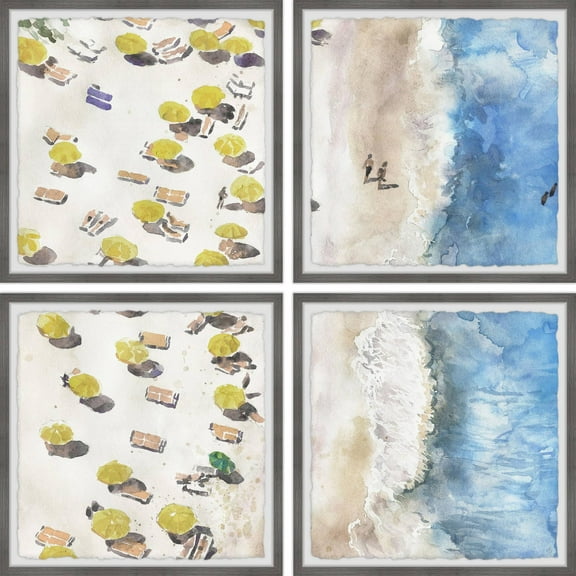 Marmont Hill Inc. Yellow Sunshade III Quadriptych - Art Prints