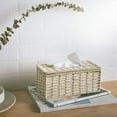 thumbnail image 3 of Hotel Restaurant Home Rustic Car Organizer Rattan Napkin Box Tissue Holder Paper Towel Dispenser Wipes Storage Case COFFEE, 3 of 8