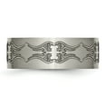 thumbnail image 5 of Titanium Flat 8mm Laser Design Brushed Band, 5 of 6