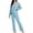 Light blue, variant on Women‘s Flannel Pajama Set Long Sleeve Cozy Winter Sleepwear Loungewear Soft Pjs Set