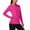 Hot Pink, variant on Fnooota Womens Sun Protection Shirts with Zipper, Summer Outdoor Stand-up Collar Long Sleeve Rash Guard Shirts Gray Size S-2XL