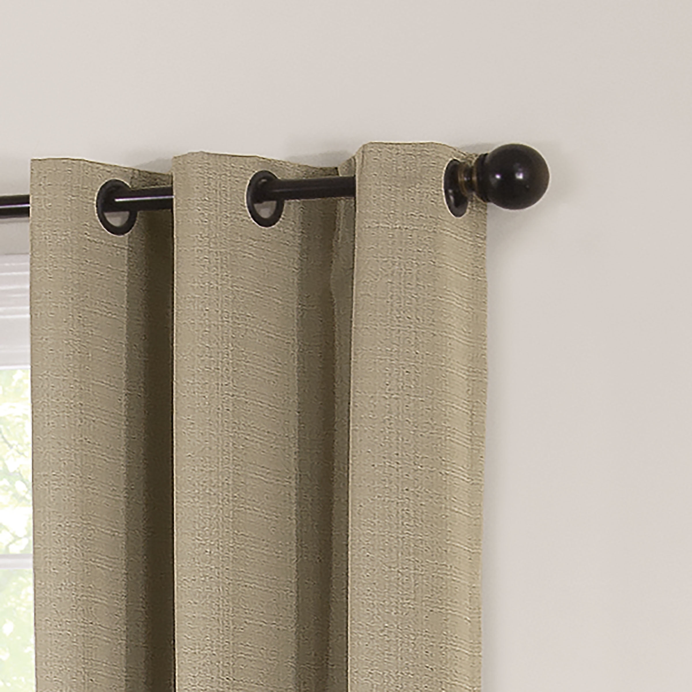 Eclipse Derby Fashion Blackout Window Curtain 40" x 84", Natural