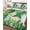 Off-White, variant on Twin Quilt Bedding Set, St Patrick's Day Reversible Summer Quilt 3 Pieces, Green Gnomes Shamrock Cloud Plants Rainbow Lightweight Bedspreads Coverlets with 2 Pillow Shams for All Seasons