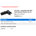 thumbnail image 2 of PCV Valve - Compatible with 2009 - 2020 Chevy Traverse 3.6L V6 2010 2011 2012 2013 2014 2015 2016 2017 2018 2019, 2 of 2