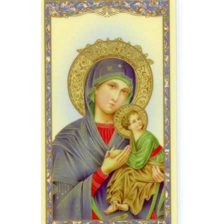 Prayer to Our Lady of Perpetual Help holy card - laminated - Pack of 25