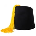 thumbnail image 2 of Black Fez with Gold Tassel - S  - Black, 2 of 3