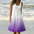 thumbnail image 2 of UPPADA Summer Dresses for Women 2024 Sleeveless Dress Solid Gradient Jumpers Swing A Line Sundress Boho Vacation Sundresses, 2 of 6