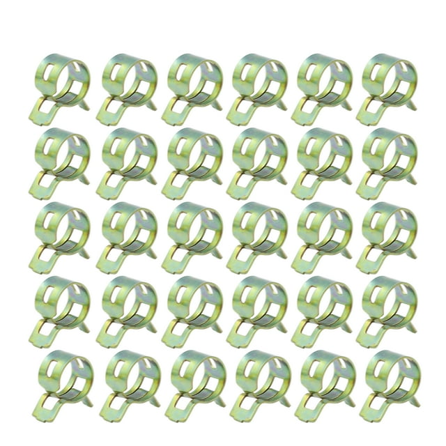 Unique Bargains 30 Pcs 11mm Clips de Ressort de Ligne de Carburant Auto Tuyau d'Eau Pinces de Tuyau