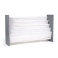 thumbnail image 2 of Humble Crew Inspire Extra Large Kids 4 Tier Bookrack with 4 Front Pockets for Smaller Books, Grey/White, 2 of 5