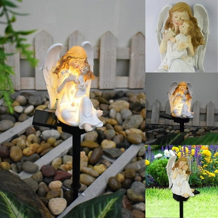 

Smart Light Bulb 60w Solar Light Outdoor Parent Child Angel Garden Decorative Light Courtyard Decorative Light Small Table Lamp Shade Drum Shelf Lights with Outdoor Lights for Ceiling Light Study