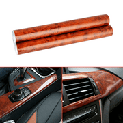High Glossy Wood Grain Vinyl Wrap Sticker Decal Car Internal Wraps Self Adhesive DIY Film, Waterproof Wrap Roll Without Bubble, 100x 30cm/39.4x11.8in