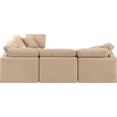 thumbnail image 4 of Meridian Furniture Indulge 123.5" Velvet L-Shaped Modular Sectional in Beige, 4 of 10