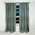 thumbnail image 5 of Designart "Elegant Striped Pattern In Teal And Gold I" Striped Room Darkening Curtain Single Panel, 5 of 6