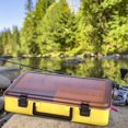 thumbnail image 2 of Goture Plastic Storage Organizer Box, Portable Tackle Storage Adjustable Divider Removable Compartment with handle, Box Organizer for Fishing Storage Yellow, 2 of 7