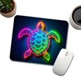thumbnail image 3 of Neon Turtle Mouse Pad Low Profile Gaming Mat, 3 of 7