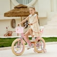 thumbnail image 6 of ACEGER 18 Inch Girls Bike with Basket, Training Wheels, and Doll Seat, Princess Style for Ages 9-12, Pink, 6 of 13